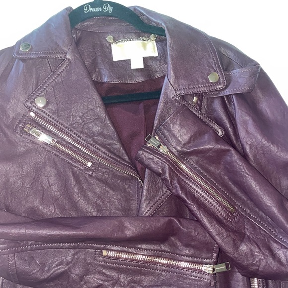 Michael Kors Leather Moto Jacket - Picture 3 of 3
